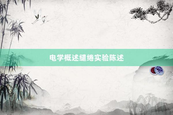 电学概述缱绻实验陈述